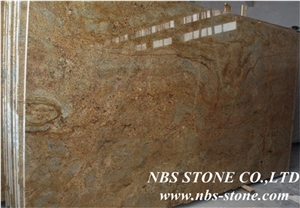 Kashmir Gold Granite Slabs, India Yellow Granite,Yellow Granite Tiles & Slabs Polished