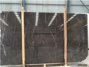 Brown Marquina Marble Honed Slab