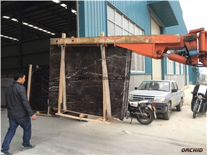 Brown Marquina Marble Polished Slab