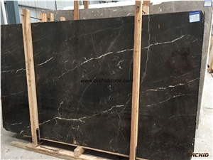 Honed Brown Marquina Marble Slab
