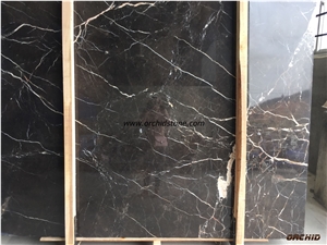 Polished Brown Marquina Marble Slabs