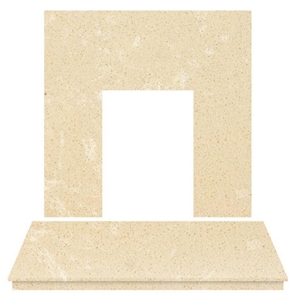 Beige Granite Fireplace Hearth China Factory High Quality