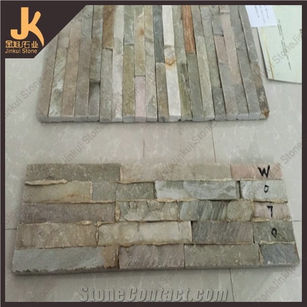 Natural Wall Decoration Grey Slate Cultured Stone