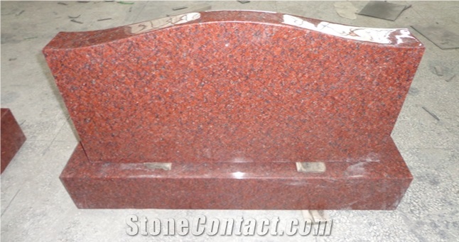 Imperial Red Granite Tombstone Monument Headstone from China