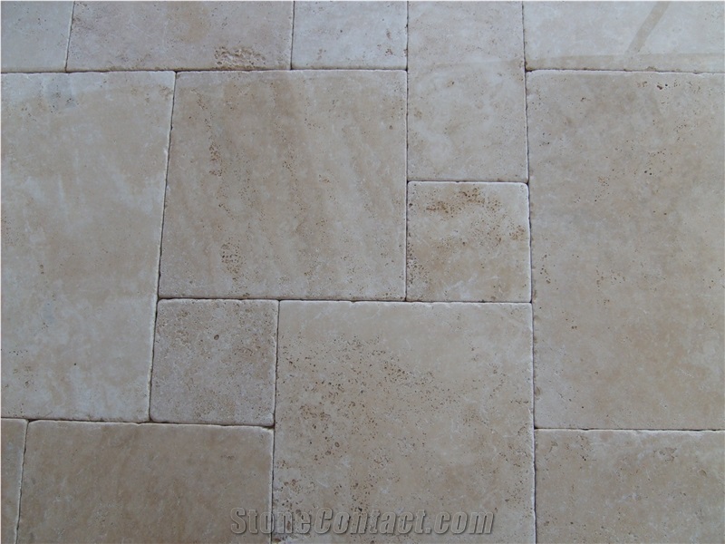Light Travertine Tumbled Tiles & Slabs, Beige Travertine Floor Tiles, Wall Tiles