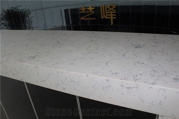 Bianco Carrara Artificial Marble Countertop Manmade White Quartz