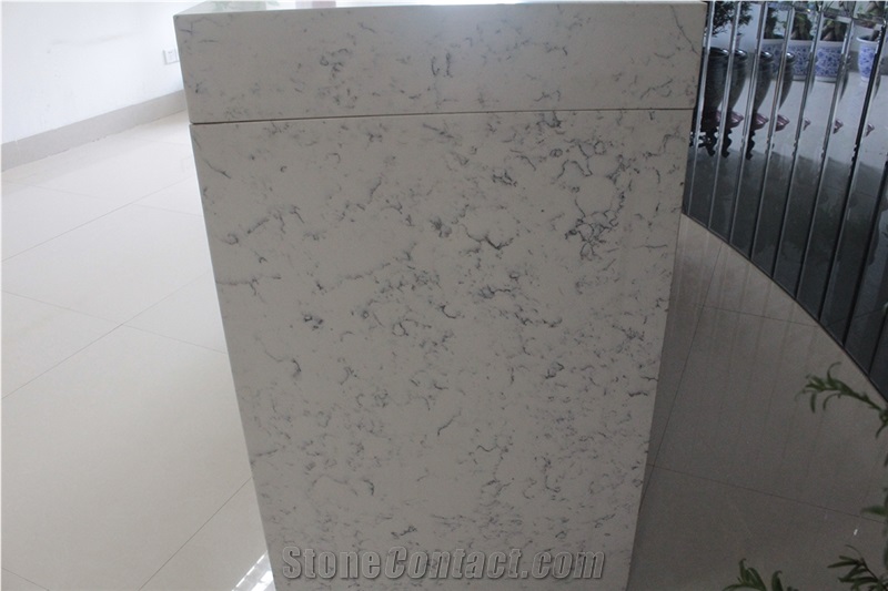Bianco Carrara Artificial Marble Quartz Slab, Manmade Stone Artificial Stone Tile for Walling,Flooring