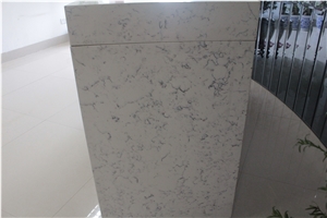 Bianco Carrara Artificial Marble Quartz Slab, Manmade White Artificial Stone Tile for Walling,Flooring