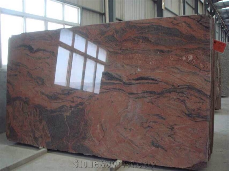 China Multicolor Red Granite Polished Big Slabs 2cm