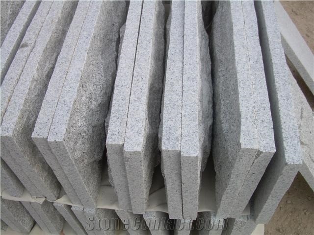 G603 Light Grey Granite Mushroom Stone Tiles, China Cheap Grey Mushroom Wall Cladding, Light Grey Granite Mushroomed Cladding
