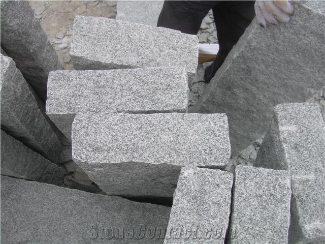 G603 Light Grey Granite Side Stone, Cheap Light Grey Granite Kerbstones, Curbstone All Sides Natural Split