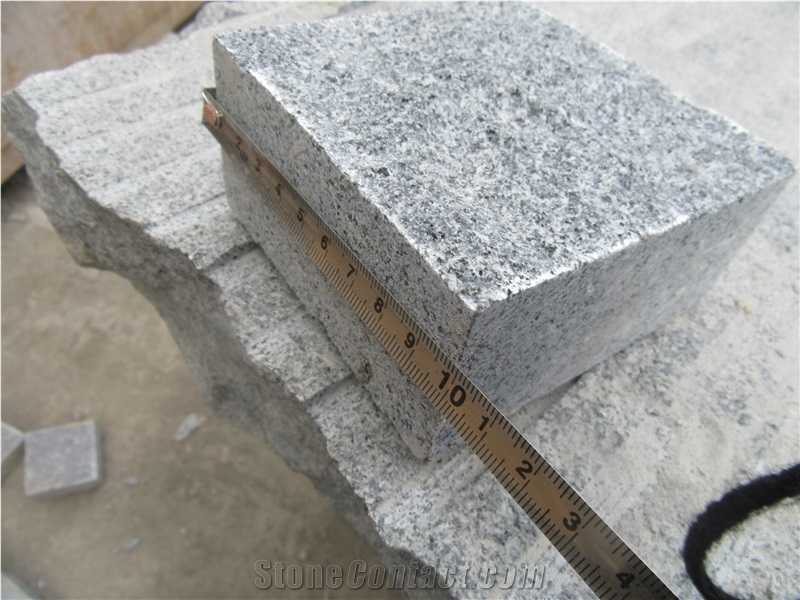 G654 Padang Dark, Dark Grey Granite Cobble Stone, Cube Stone Surface Natural Split Others Sawn Cut, China Cheap Grey Granite Walkway, Driveway, Patio Pavers Stone