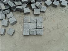 G654 Padang Dark Grey Granite Cobble Stone, Cube Stone All Sides Natural Tumbled, China Dark Grey Granite Walkway Pavers Stone, Garden Stepping Pavements