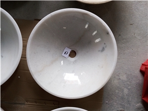 Natural White Marble Guangxi White Marble Basin,Stone Sink,Wash Basin Sink.High Polished Competitive Price