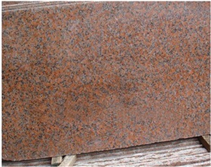 Polished Guilin Red Granite Half Slabs Small Slabs 2cm