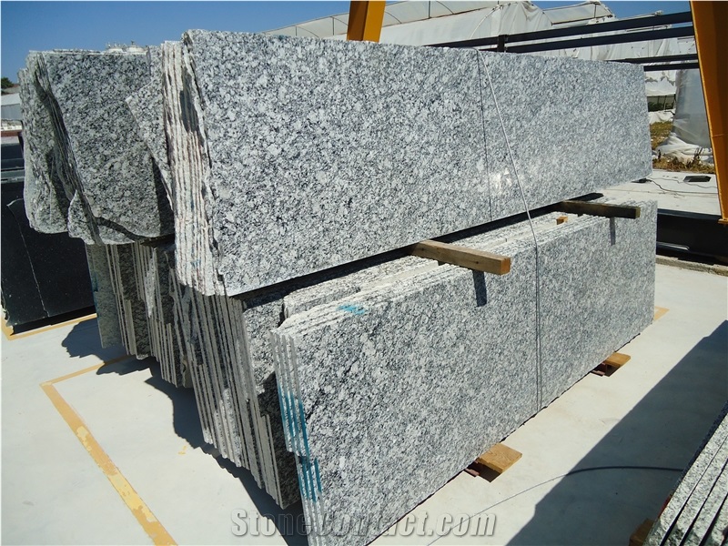 Polished Seawave White Granite Half Slabs Small Slabs 2cm