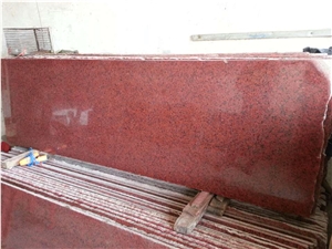 Polished Sichuan Red Granite Half Slabs Small Slabs. China Red Granite Trips