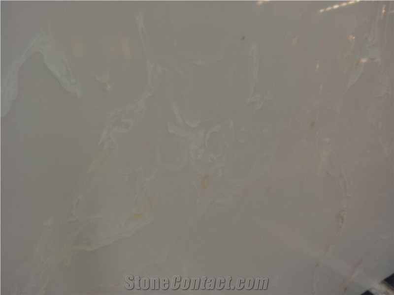 White Artificial Onyx Stone. White Color Artificial Onyx Polished Tiles, Beige, White Caesarstone