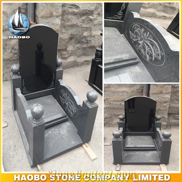 Black Granite Chinese Monument for Sale