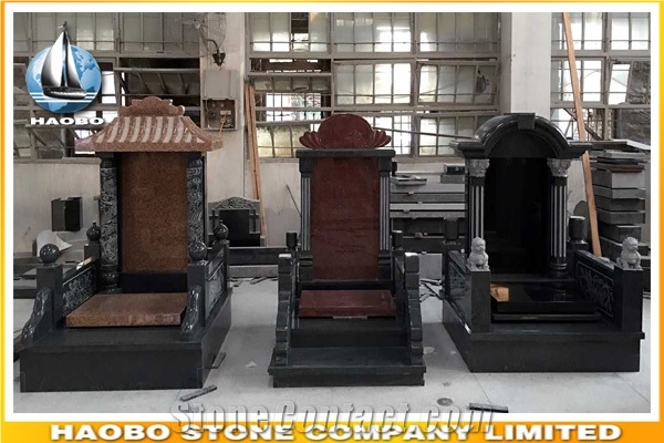 Black Granite Chinese Monument for Sale