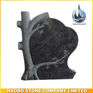 Customized Unique Shaped Memorial and Headstones with Carved Tree