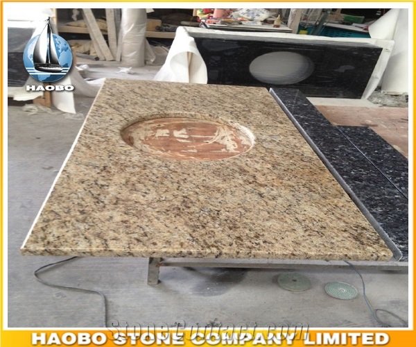 Factory Direct Tiger Skin Yellow Granite Kitchen Countertops