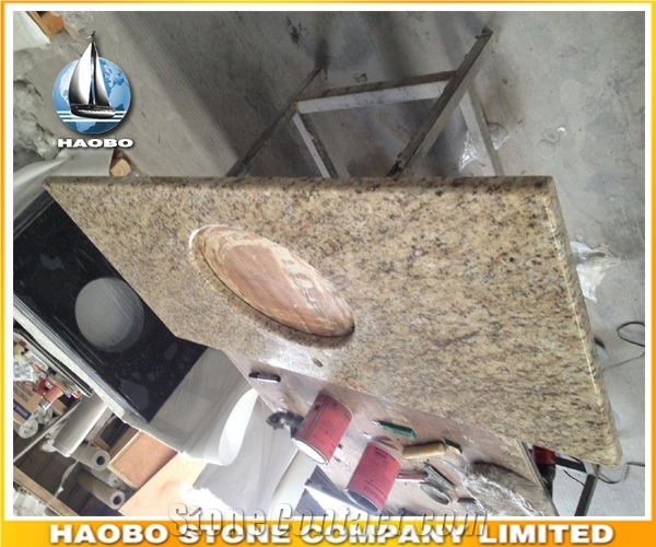 Factory Direct Tiger Skin Yellow Granite Kitchen Countertops
