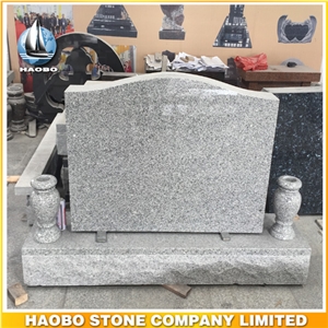 Grey Granite Classic American Style Upright Memorial Monument for Sale