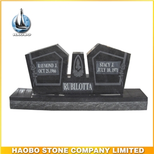 Grey Granite Polished Headstone Single for Sale