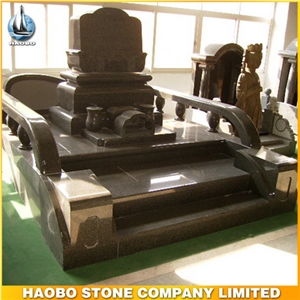 Hand Carved Granite Stone Monuments, Asian Style Tombstones, Japanese Gravestones