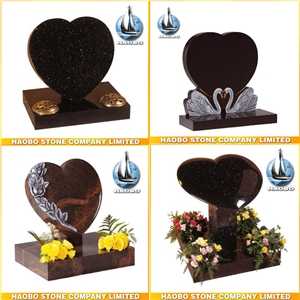 Heart Design Quality Granite Headstone Heart Shaped Wholesale