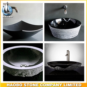 Natural Stone Above Counter Sink Granite Bathroom Sink Bowl