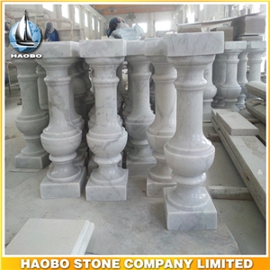 Polished Marble Stair Balustrade Granite Railings Wholesale Round Pillars