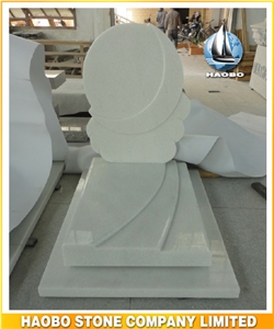 Quality White Marble Full Cover Memorial, White Marble Monument & Tombstone