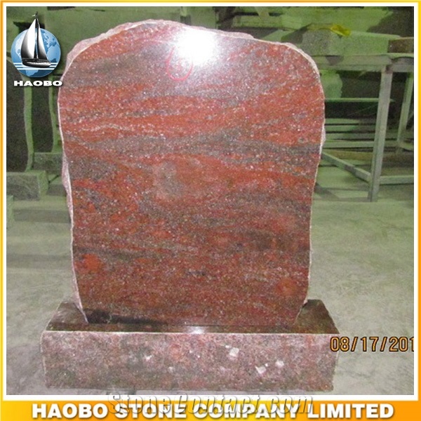 Romantic Red Granite Monument and Headstone for Sale Polished Upright