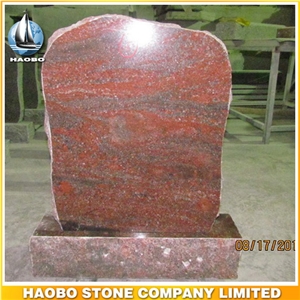 Romantic Red Granite Monument and Headstone for Sale Polished Upright