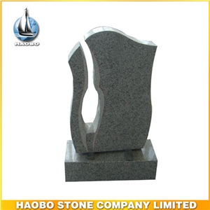 Unique Shape Grey Granite Headstone for Sale