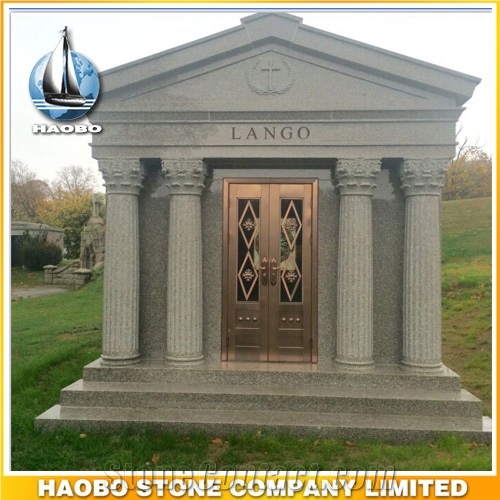 Walk in 6 Crypt Mausoleum with Carved Statue