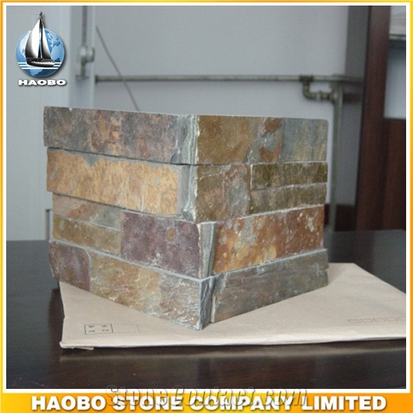 Wholesale Thin Stacked Veneer Cultured Stone Brick for Exterior Wall Decoration Slate