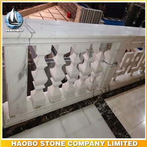 Wholesale White Marble Stair Balustrade, Polished Stone Balustrade