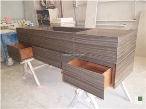 Bathroom Piece Of Furniture with Drawers That Can Be Opened, Panelled with Eramosa Marble