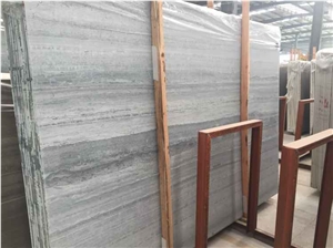 Blue Wood Marble Slab for Interior Deco