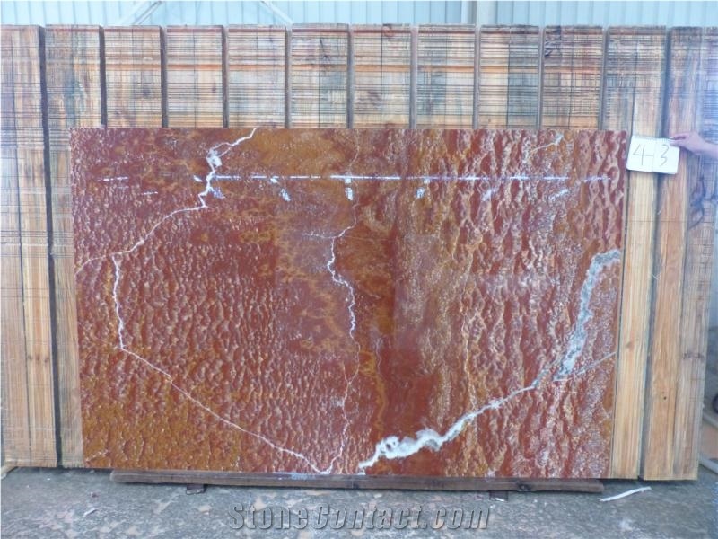 Ruby Onyx Slabs/Tiles, Wall Cladding/Cut-To-Size for Floor Covering, Interior Decoration, Indoor Metope, Stage Face Plate, Outdoor, High-Grade Adornment Lavabo