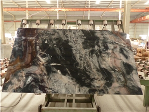 Smoky Black Marble Slab & Tiles High Quality