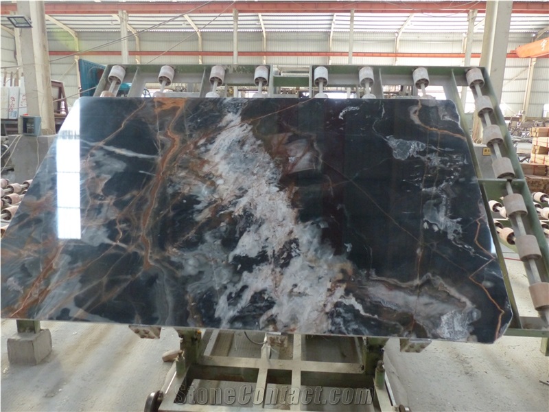 Smoky Black Marble Tiles and Slabs, Polishing Walling and Flooring, Wall Background Covering, High Quality and Best Price Fast Delivery