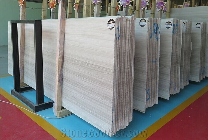 White Wood Marble Tiles and Slab Polishing Walling and Flooring Wall Background Covering High Quality and Best Price Fast Delivery