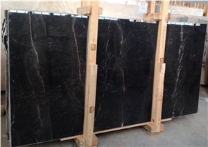  St. Laurent marble tiles & slabs, black polished marble floor tiles, wall tiles 