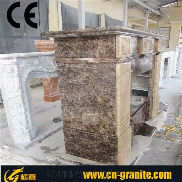 Baltic Brown Marble Fireplace China Brown Fireplace Western Style