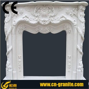 Beige Marble Fireplace,China White Marble Fireplace,Fireplace Design Ideas,Fireplace Decorating&Remodelings,Fireplace Insert,Fireplace Cover