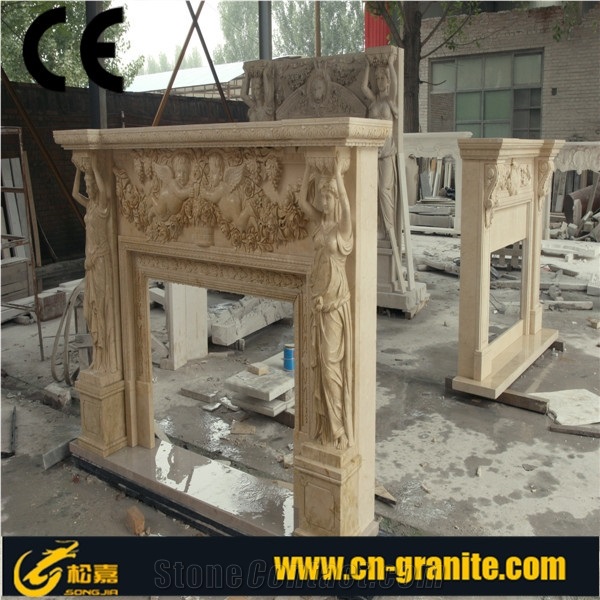 Beige Marble Fireplace,Sylvia Marble Firepalce,China Beige Fireplace,Fireplace Design Ideas,Fireplace Decorating&Remodelings,Fireplace Insert，Fireplace Cover,Fireplace Accessories